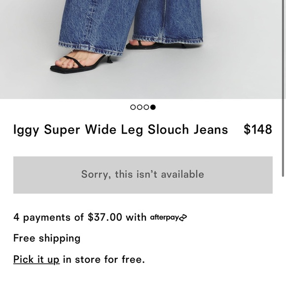 Reformation ‘Iggy Super Wide Leg Slouch Jeans’ in Juno - Picture 10 of 10